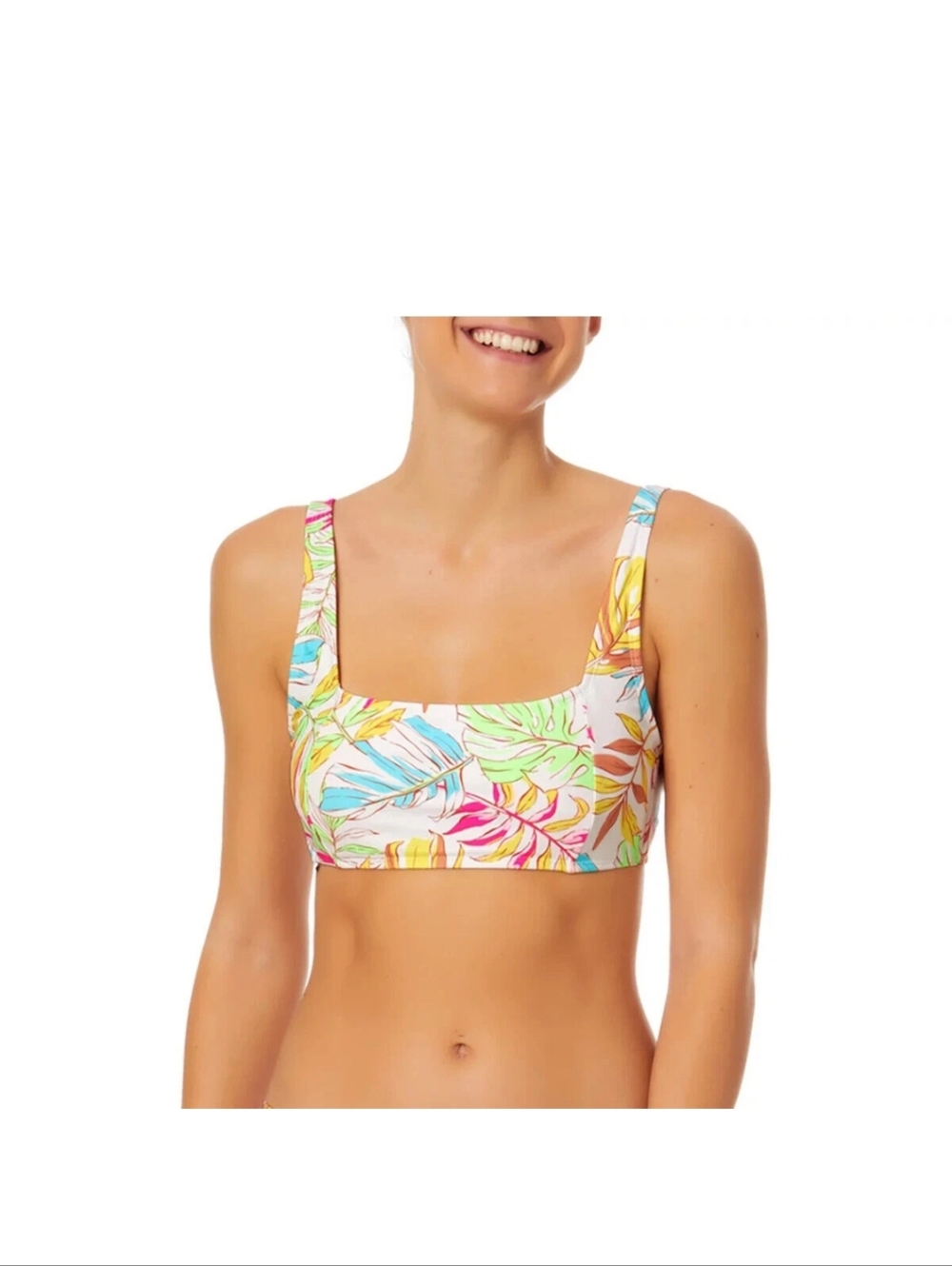 No Boundaries Junior's Tricot Print Bikini Top Multicolor Size S(3-5)